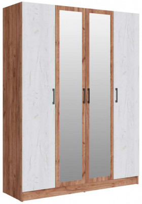 Шкаф Вегас 1600 дуб крафт табачный/дуб крафт белый