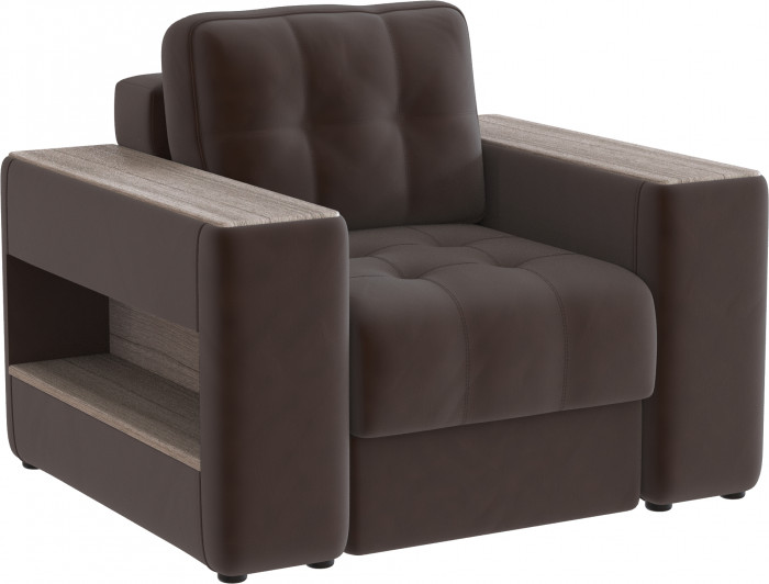 Кресло Доро, Коричневый/Сандал белый МДФ