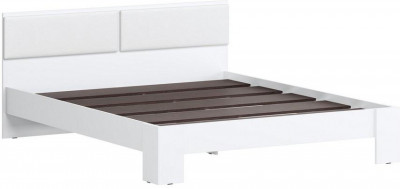 Эва Кровать КР-007 160 + мягкая накладка (Белый)