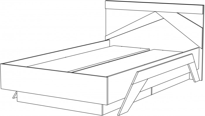 Модульная спальня "Скандинавия" - Антрацит/Дуб наварра