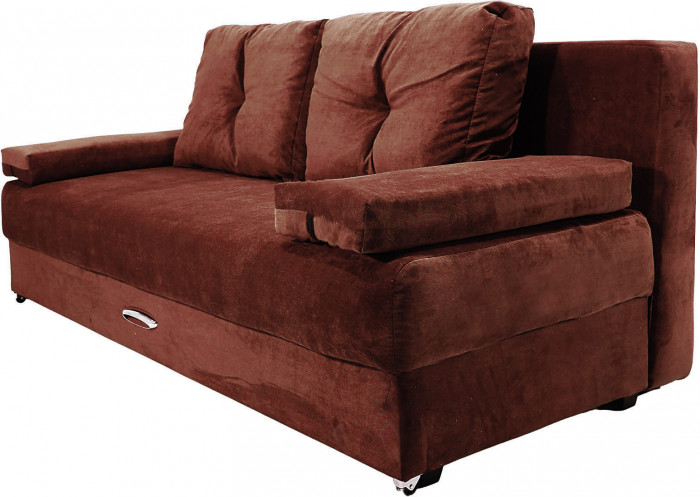 Диван-кровать Амстердам Мини Люкс, 150х195, еврокнижка, велюр, коричневый