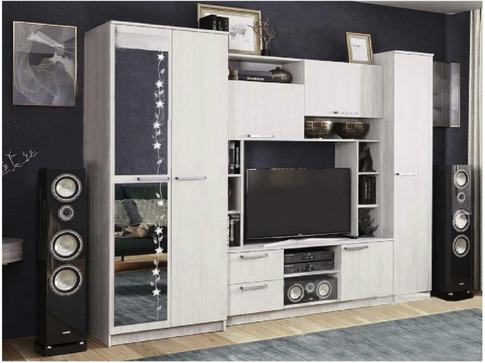 Гостиная Флора ЛДСП (Венге / дуб беленый)