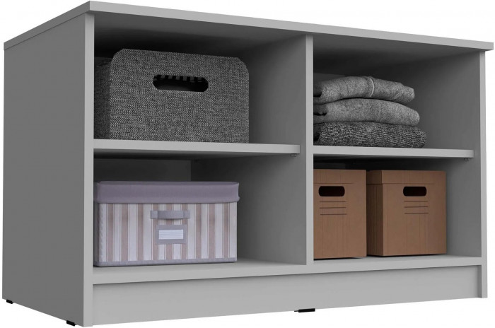 Челси Антресоль-тумба универсальная (Белый глянец, Белый)