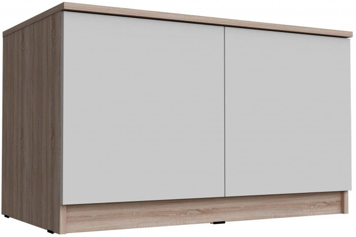 Челси Антресоль-тумба универсальная (Белый глянец, Белый)