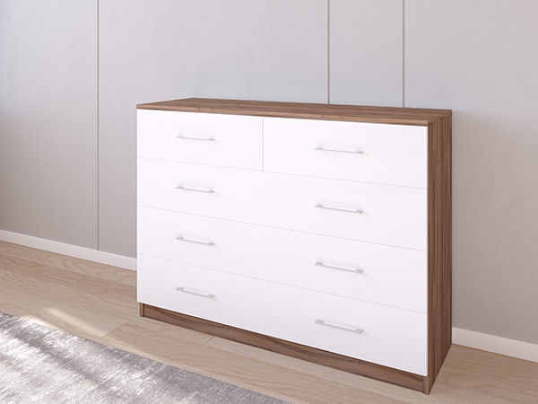Комод 04/23 120х40х90 Орех/Белый