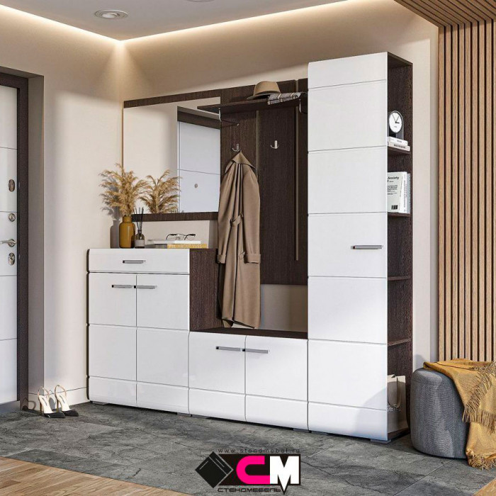 Прихожая Вегас Обувница 800х510х350 шимо темный/кофе с молоком