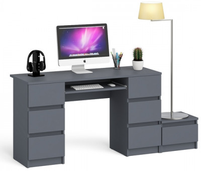Мори компьютерный стол МС-2 + Тумба ТМП400.1, графит