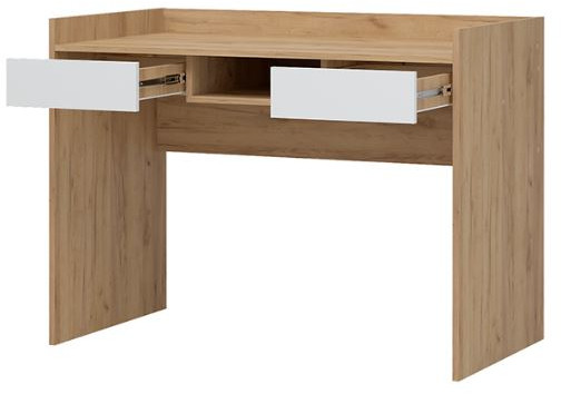 ИРИС СТ-01 Стол письменный (1100х820х600) дуб крафт золото/белый