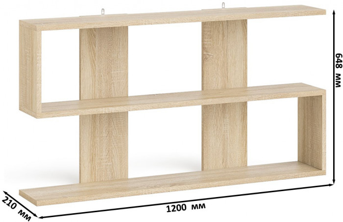 Мори Стол компьютерный МС-16 левый + Тумба ТМП400.1 + Полка 1200, цвет дуб сонома, ШхГхВ 164,8х84,9х209,6 см., НЕ универсальная сборка