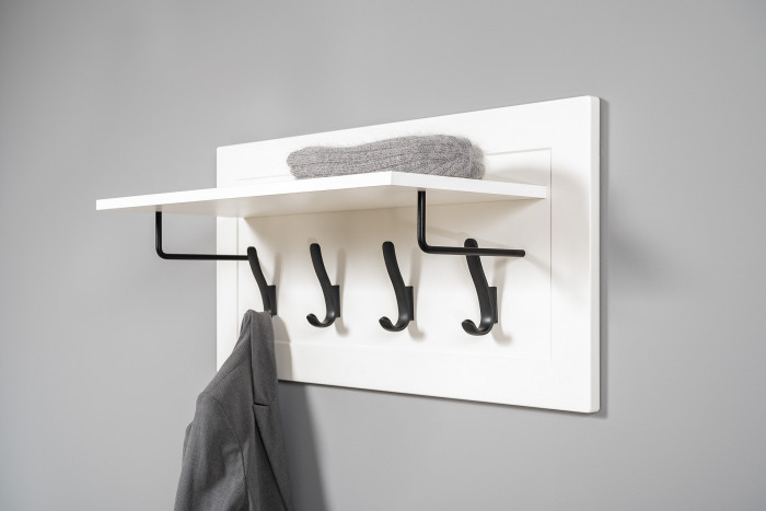 Остин Прихожая 19, цвет белый шагрень/дуб крафт золотой, ШхГхВ 160х54,3х229,6 см., универсальная сборка