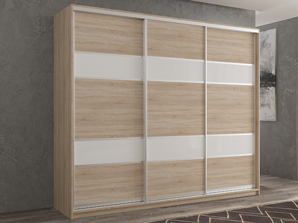 Шкаф-купе Кааппи 8 Сонома Светлый 180х60х230 см