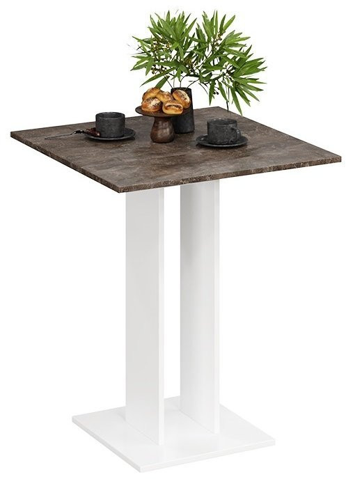 Анкона Стол обеденный Тип 1 (Белый/Белый)