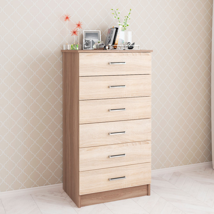 Комод Катрин 4 (620*1160*425) ясень шимо/дуб сонома