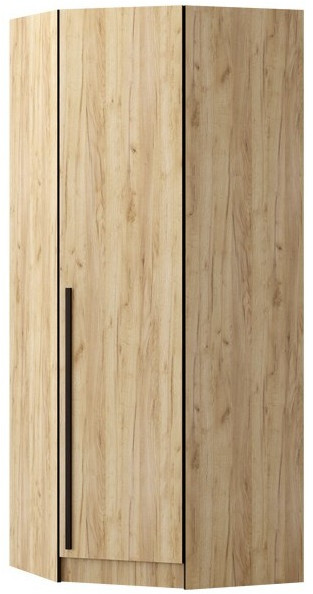 Шкаф Бастион ЛДСП угловой (Крафт золотой / Белый древесный)