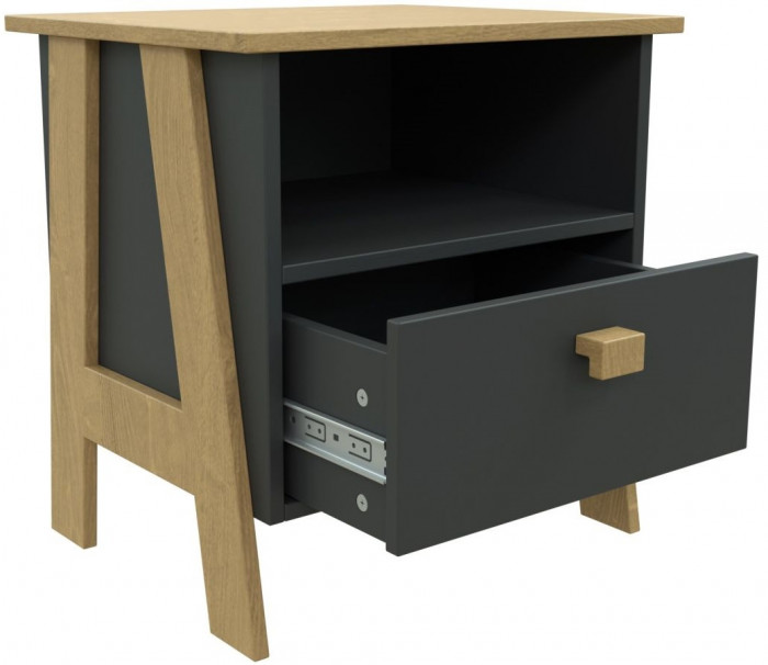 Модульная подростковая комната "Скандинавия" - Антрацит/Дуб наварра