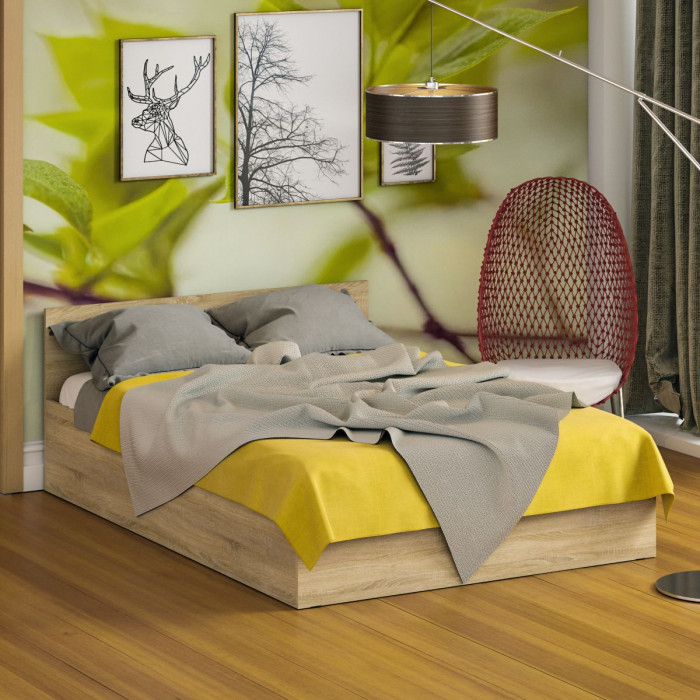 Стандарт Кровать 1400, дуб сонома