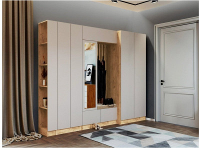 Прихожая Руэлла, композиция 1, дуб крафт золотой/кашемир