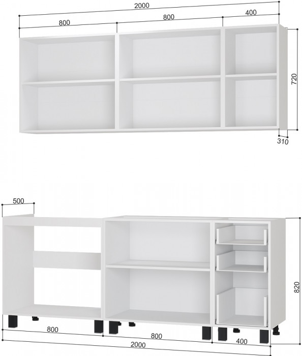 Готовая кухня Сканди 2.0 м