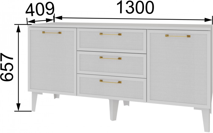 Толедо Тумба ТВ ТТ-1 белый