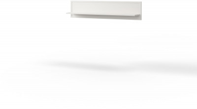 Полка навесная "Берг" - Белый текстурный/Ясень белый