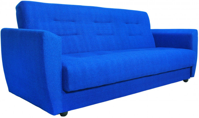 Раскладной диван-кровать, прямой, книжка, цвет синий, Лира 140х190