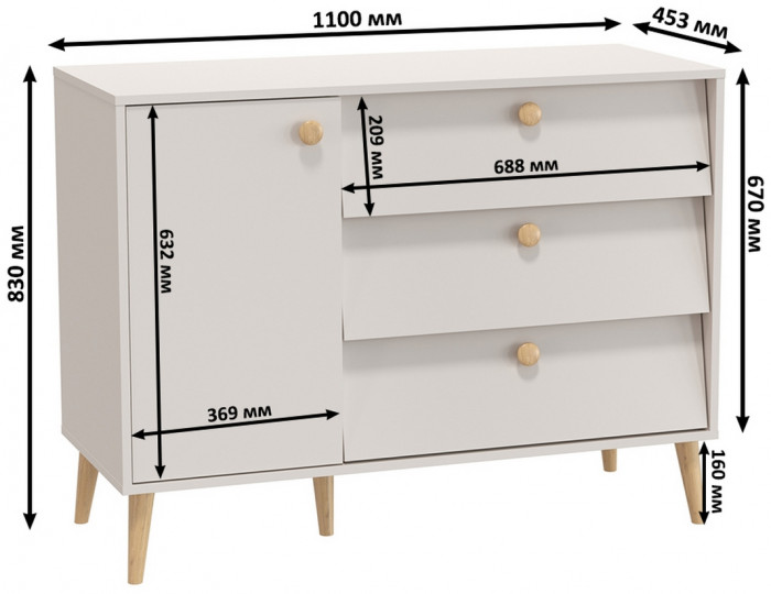 Афина Спальня 28-1400, кашемир серый