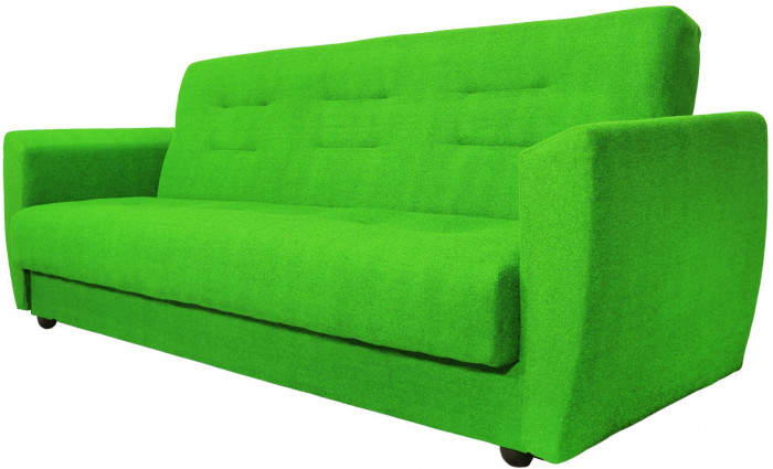Раскладной диван-кровать, прямой, книжка, цвет зеленый, Лира 140х190