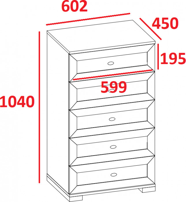 Комод Sherlock 6, ясень светлый