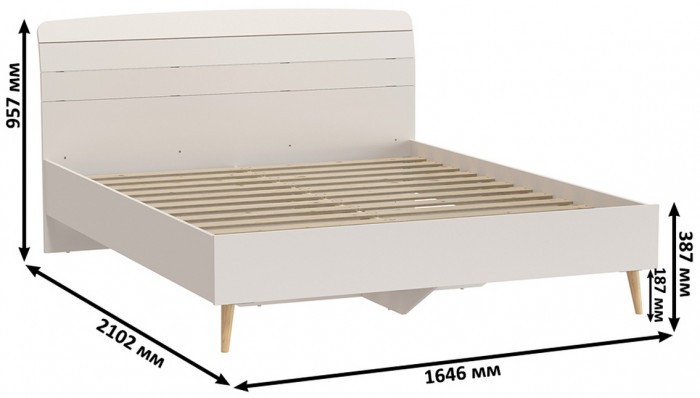 Афина Спальня Кровать 1600 + Шкаф 4-х дверный, кашемир серый