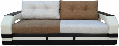 Диван-кровать Манчестер, еврокнижка, рогожка/экокожа, 160х195, комби