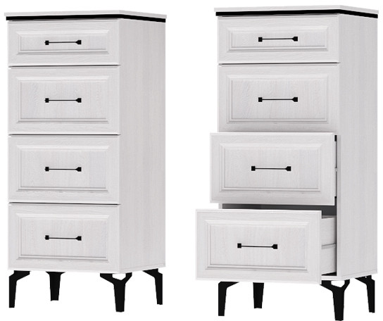 Модульная Спальня Шарм, набор 11, Ясень Анкор Светлый/Экокожа