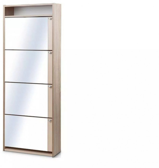 Обувница Комфорт К-4s с зеркалом Дуб сонома