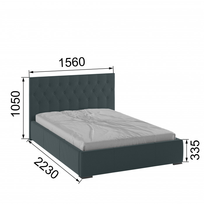 Октавия Кровать интерьерная 140 серый ромб, ПМ