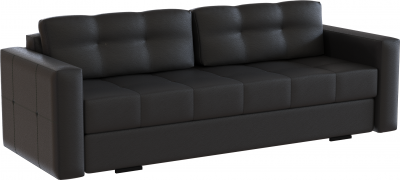Диван раскладной Брэй экокожа черный