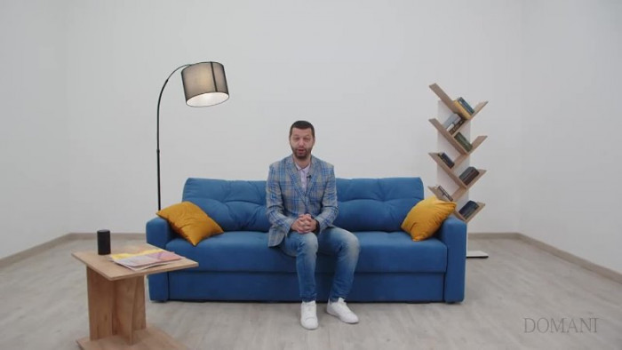 Диван раскладной Брэй экокожа черный