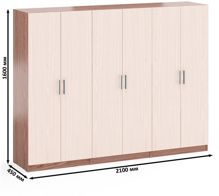 Три Шкафа С-МД-СК9Ш к компьютерному столу С-МД-СК9, ясень шимо светлый/ясень шимо тёмный