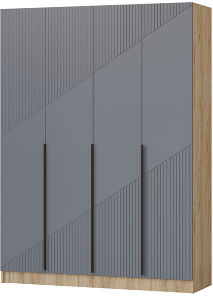 Шкаф Авис 1,6, Крафт золотой/Графит