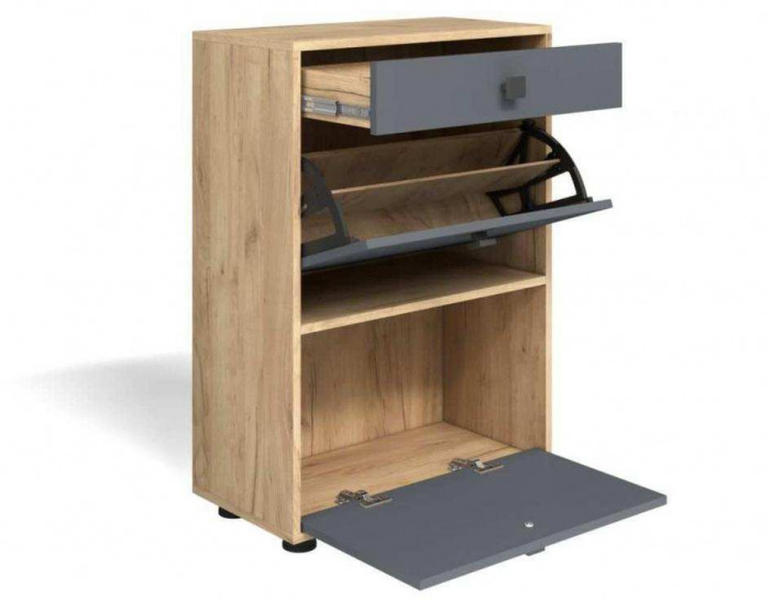 Прихожая мини-лайт компл. 8 дуб крафт/графит