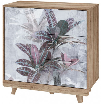 Комод &quot;Мегаполис&quot; КМ-12 Дуб каньон/фотопечать &quot;Бали&quot;