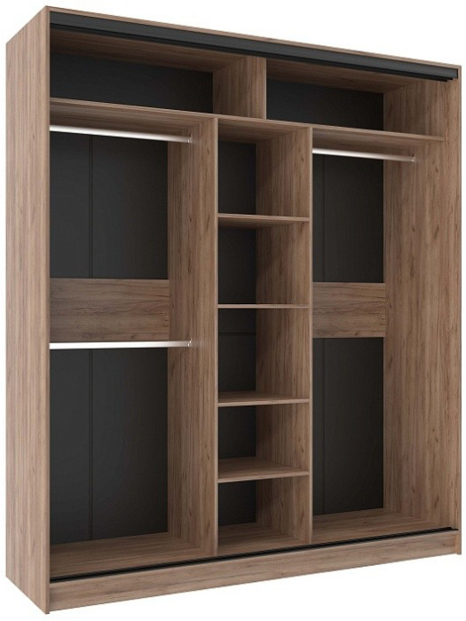 Шкаф-купе трехдверный 2000 Домашний Дуб табачный Craft