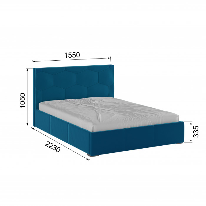 Манука Кровать интерьерная 140 атлантида, ортопед