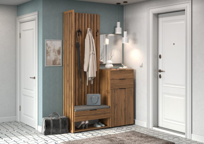 Прихожая Нао, набор №8, Дуб вотан, Simple 27