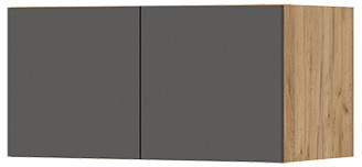 Хелен АН 02 Антресоль 800 (800х400х460) серый графит/дуб крафт золото