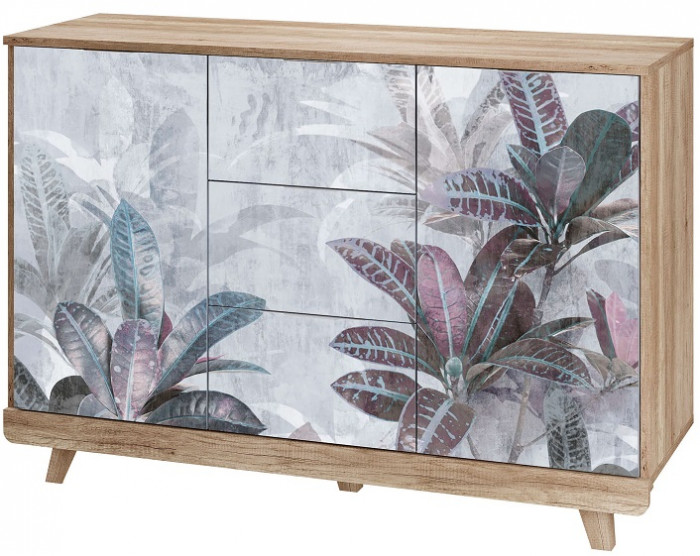 Комод "Мегаполис" КМ-15 Дуб каньон/фотопечать "Бали"