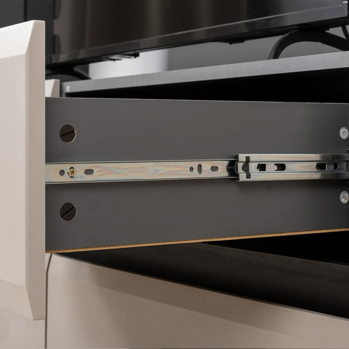 Сидней Комплектация № 068, цвет корпус: антрацит/фасады: МДФ веллюто капучино, ШхГхВ 229,9х41,3х205,2 см., ниша для ТВ 129х41х90 см., универс. сборка