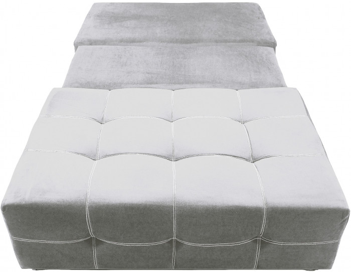 Диван аккордеон Марс Мини велюр серый 140