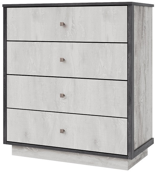 Модульная спальня "Тиффани" - Бетон пайн светлый/Дуб шале графит