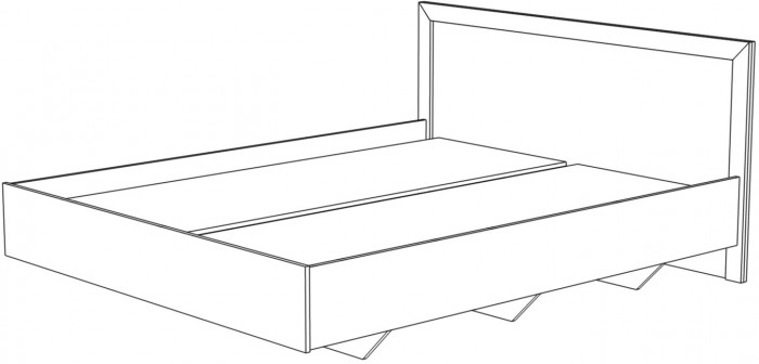 Кровать полутороспальная 140х200 