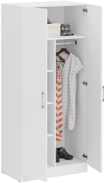 Стандарт Шкаф 2-х створчатый, цвет белый, ШхГхВ 90х52х200 см.