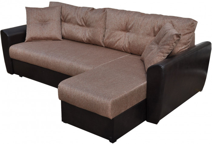 Диван УГЛОВОЙ Амстердам рогожка коричневая 160 НПБ